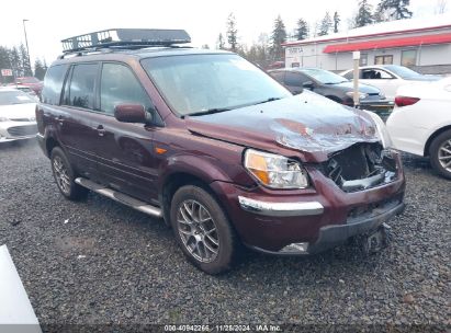 2008 HONDA PILOT EX-L Maroon  Gasoline 5FNYF18548B000765 photo #1