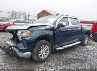 2022 CHEVROLET SILVERADO 1500 4WD  STANDARD BED LT Blue  Diesel 1GCUDDET0NZ597606 photo #3