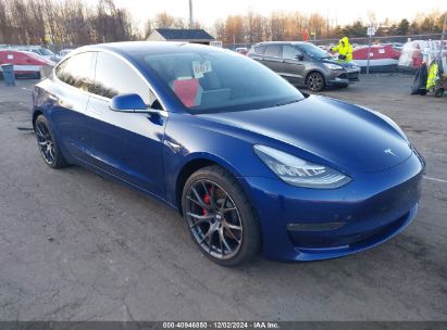 2020 TESLA MODEL 3 PERFORMANCE DUAL MOTOR ALL-WHEEL DRIVE Blue  Electric 5YJ3E1ECXLF603499 photo #1