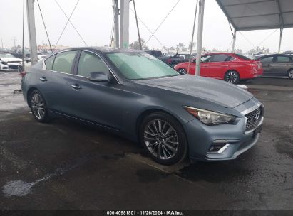 2018 INFINITI Q50 3.0T LUXE Light Blue  Gasoline JN1EV7AP0JM366713 photo #1