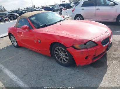 2004 BMW Z4 2.5I Red  Gasoline 4USBT33504LS51611 photo #1