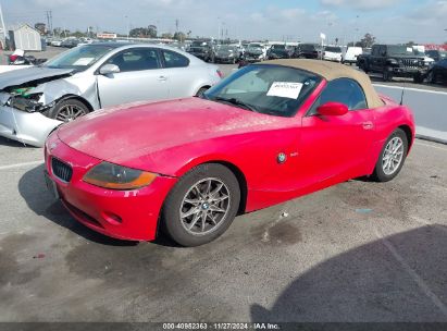 2004 BMW Z4 2.5I Red  Gasoline 4USBT33504LS51611 photo #3