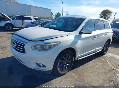 2013 INFINITI JX35 White  Gasoline 5N1AL0MM2DC321157 photo #3