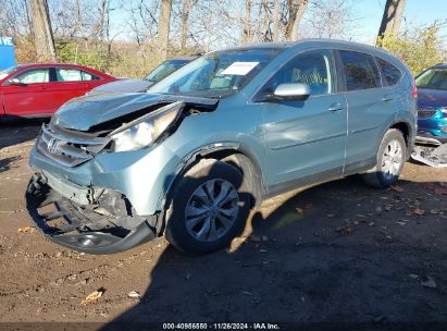 2012 HONDA CR-V EX-L Light Blue  Gasoline 2HKRM4H70CH631035 photo #3