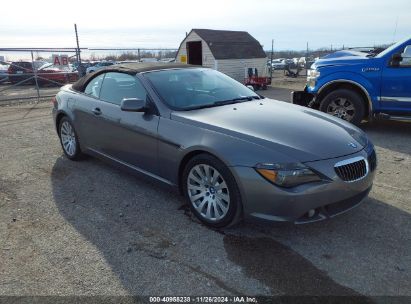 2005 BMW 645CI Gray  Gasoline WBAEK73455B327185 photo #1