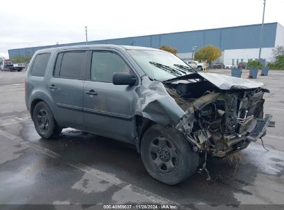 2011 HONDA PILOT LX Gray  Gasoline 5FNYF4H2XBB104062 photo #1