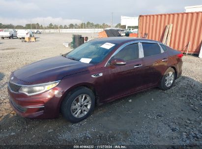 2016 KIA OPTIMA LX Maroon  Gasoline 5XXGT4L39GG020534 photo #3