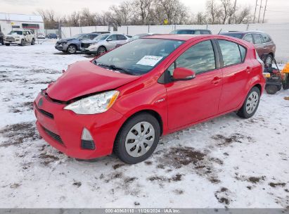 2012 TOYOTA PRIUS C THREE Red  Hybrid JTDKDTB35C1506086 photo #3