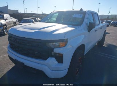 2022 CHEVROLET SILVERADO 1500 4WD  STANDARD BED CUSTOM White  Gasoline 1GCPDBEK1NZ615703 photo #3