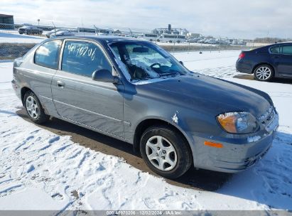 2004 HYUNDAI ACCENT GL/GT Gray  Gasoline KMHCG35C54U285477 photo #1