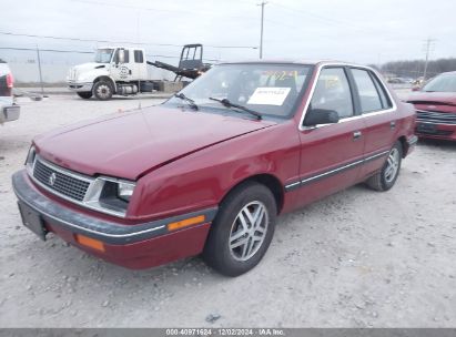 1988 PLYMOUTH SUNDANCE Red  Gasoline 1P3CS48K8JN299603 photo #3