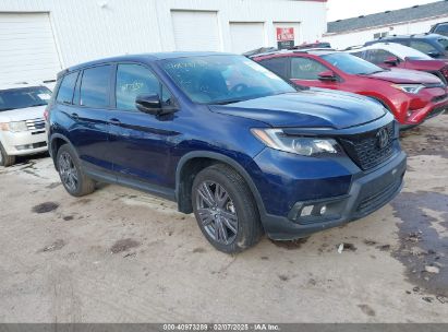 2021 HONDA PASSPORT AWD EX-L Blue  Gasoline 5FNYF8H59MB027625 photo #1