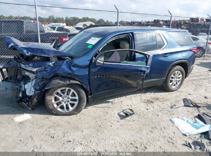 2022 CHEVROLET TRAVERSE FWD LS Blue  Gasoline 1GNERFKW6NJ170307 photo #3