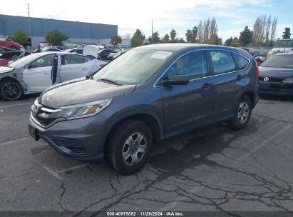 2015 HONDA CR-V LX Gray  Gasoline 3CZRM3H37FG713827 photo #3