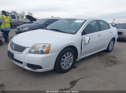 2012 MITSUBISHI GALANT FE White  Gasoline 4A32B2FF7CE011592 photo #3