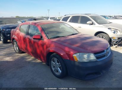 2012 DODGE AVENGER SXT Red  Gasoline 1C3CDZCB1CN147958 photo #1