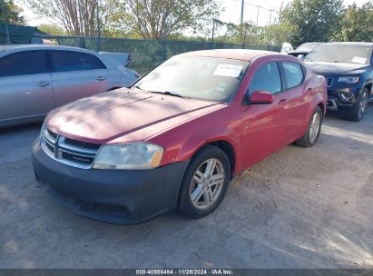 2012 DODGE AVENGER SXT Red  Gasoline 1C3CDZCB1CN147958 photo #3