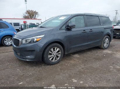 2015 KIA SEDONA LX Gray  Gasoline KNDMB5C12F6040647 photo #3