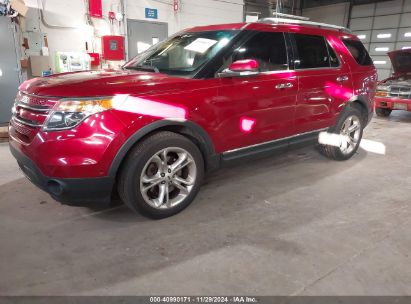 2014 FORD EXPLORER LIMITED Red  Gasoline 1FM5K8F89EGA17014 photo #3