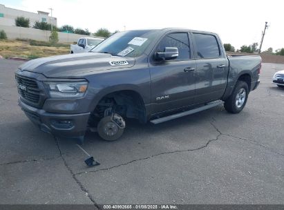 2019 RAM 1500 BIG HORN/LONE STAR  4X2 5'7 BOX Gray  Gasoline 1C6RREFT9KN651054 photo #3