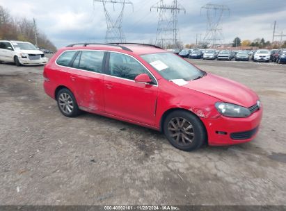 2013 VOLKSWAGEN JETTA SPORTWAGEN 2.5L SE Red  Gasoline 3VWPP7AJ1DM679397 photo #1