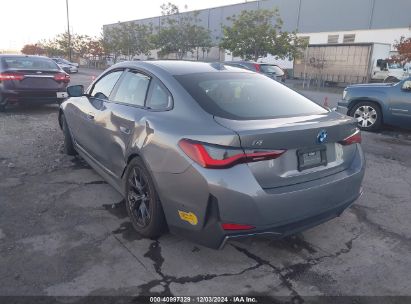 2022 BMW I4 EDRIVE40 Gray  Electric WBY73AW08NFN04530 photo #4