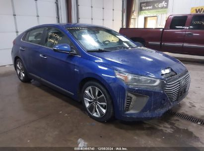 2019 HYUNDAI IONIQ HYBRID LIMITED Blue  Hybrid KMHC05LC3KU136100 photo #1