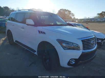 2014 INFINITI QX80 White  Gasoline JN8AZ2NF7E9554131 photo #1