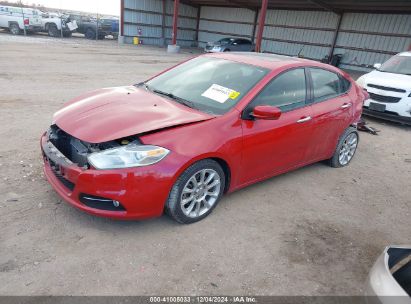 2013 DODGE DART LIMITED Red  gas 1C3CDFCA0DD317613 photo #3