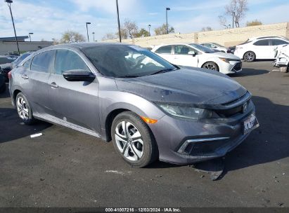 2019 HONDA CIVIC LX Gray  Gasoline 2HGFC2F69KH543873 photo #1