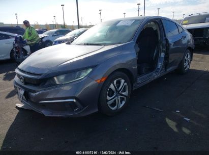 2019 HONDA CIVIC LX Gray  Gasoline 2HGFC2F69KH543873 photo #3