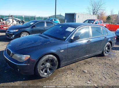 2006 BMW 750LI Blue  Gasoline WBAHN835X6DT31449 photo #3