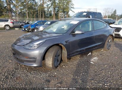 2021 TESLA MODEL 3 LONG RANGE DUAL MOTOR ALL-WHEEL DRIVE Gray  Electric 5YJ3E1EB5MF073306 photo #3