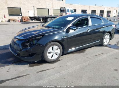 2013 HYUNDAI SONATA HYBRID Black  Hybrid KMHEC4A46DA099702 photo #3