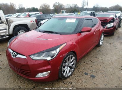 2013 HYUNDAI VELOSTER BASE W/GRAY Red  Gasoline KMHTC6AD0DU092357 photo #3