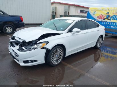 2014 FORD FUSION TITANIUM White  Gasoline 3FA6P0K96ER299945 photo #3