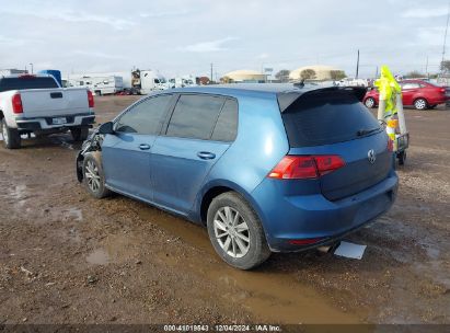 2016 VOLKSWAGEN GOLF TSI S 4-DOOR Blue  Gasoline 3VW217AU2GM039869 photo #4