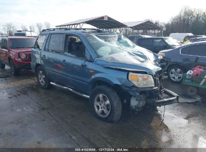 2007 HONDA PILOT EX-L Blue  Gasoline 5FNYF18547B013756 photo #1