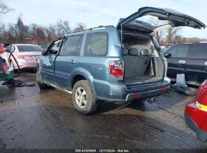 2007 HONDA PILOT EX-L Blue  Gasoline 5FNYF18547B013756 photo #4