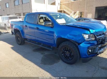 2022 CHEVROLET COLORADO 4WD  SHORT BOX Z71 Blue  Gasoline 1GCGTDEN6N1271406 photo #1