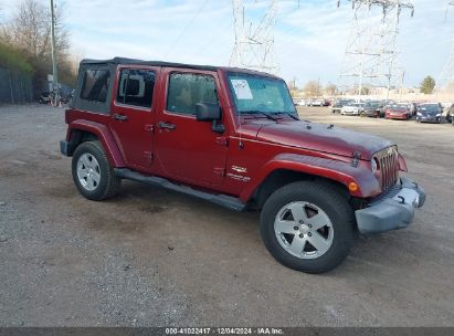 2008 JEEP WRANGLER UNLIMITED SAHARA Burgundy  Gasoline 1J4GA59168L512385 photo #1