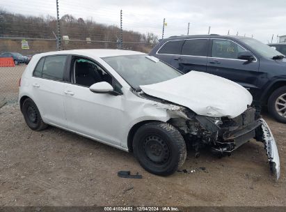 2016 VOLKSWAGEN GOLF TSI S 4-DOOR White  Gasoline 3VW117AU8GM039323 photo #1