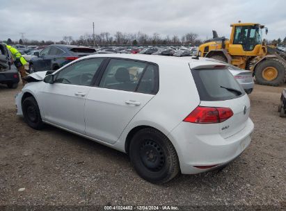 2016 VOLKSWAGEN GOLF TSI S 4-DOOR White  Gasoline 3VW117AU8GM039323 photo #4