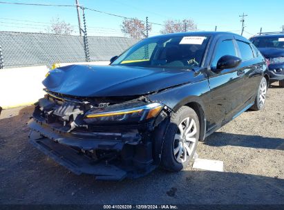 2022 HONDA CIVIC LX Black  Gasoline 2HGFE2F23NH563340 photo #3