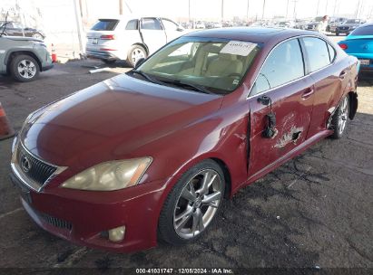 2009 LEXUS IS 250 Maroon  Gasoline JTHBK262295107007 photo #3