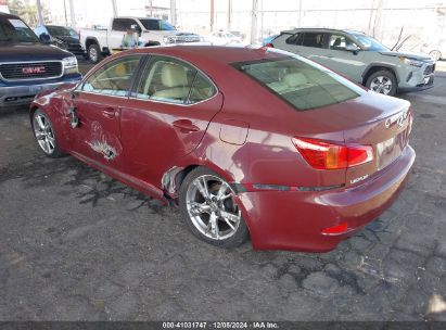 2009 LEXUS IS 250 Maroon  Gasoline JTHBK262295107007 photo #4