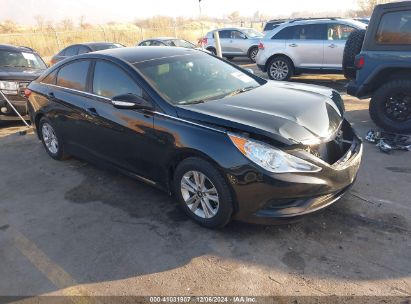 2014 HYUNDAI SONATA GLS Black  Gasoline 5NPEB4AC1EH880555 photo #1