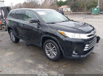 2019 TOYOTA HIGHLANDER XLE Black  Gasoline 5TDKZRFH9KS566223 photo #1