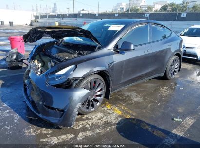 2024 TESLA MODEL Y PERFORMANCE DUAL MOTOR ALL-WHEEL DRIVE Gray  Electric 7SAYGDEF3RF050069 photo #3