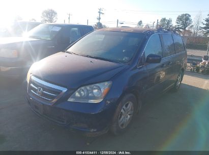 2007 HONDA ODYSSEY EX-L Blue  Gasoline 5FNRL38747B070923 photo #3